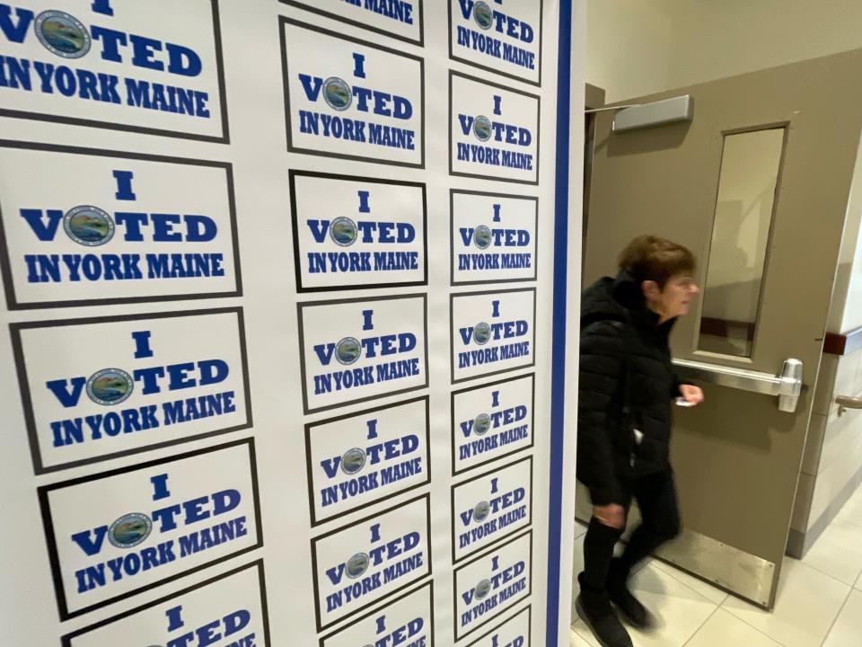 Voters head to the polls in York, Maine to cast their ballot for the presidential nominee.