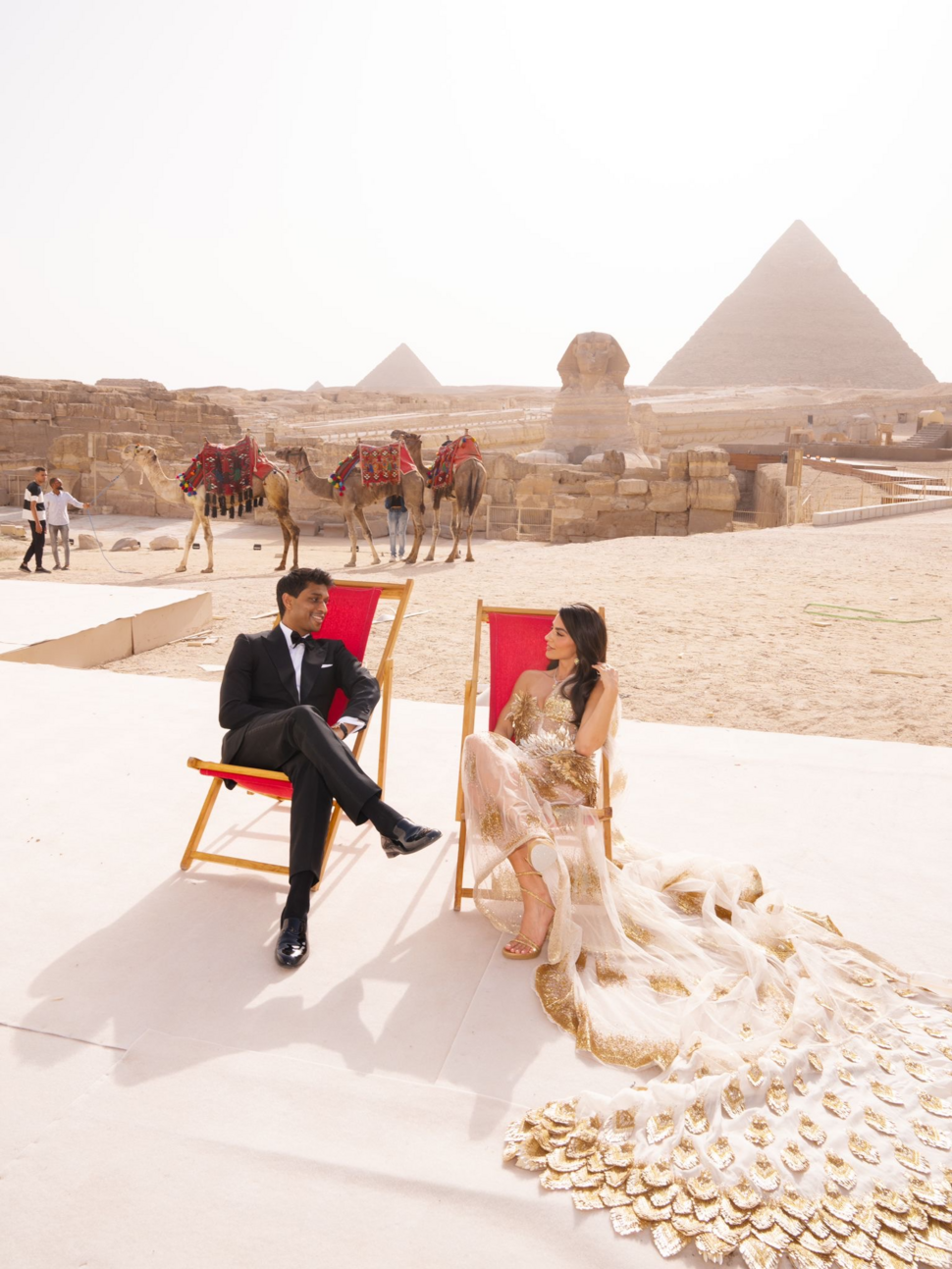 WWE Diva Erika Hammond and billionaire Ankur Jain's Egyptian wedding on April 26, 2024. 