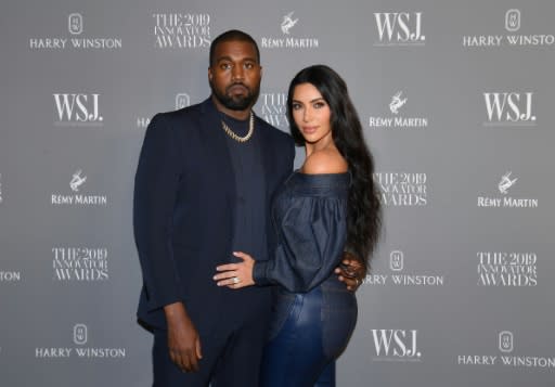 US rapper Kanye West, pictured with his wife Kim Kardashian, took over the Bouffes du Nord theatre in Paris