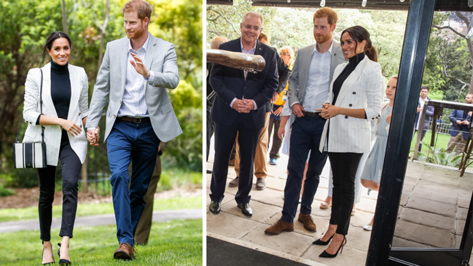 The couple met with athletes competing in the Invictus Games as well as support groups, particularly those focusing on mental health. Photo: Getty