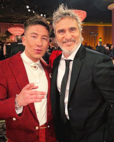 <p>Barry Keoghan/ Instagram</p> Barry Keoghan and Joaquin Phoenix on Jan. 7, 2023.