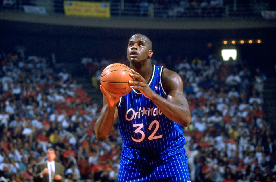 Shaquille O’Neal, who got his NBA start with the Magic, is now just the third player in league history to have his jersey retired by three different teams. 