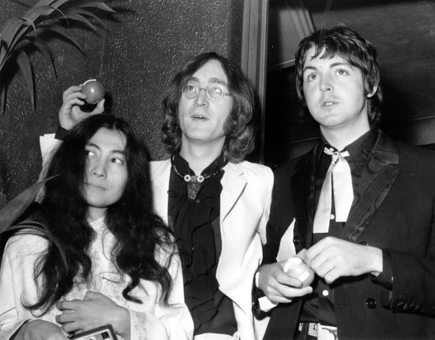 Yoko Ono, John Lennon and Paul McCartney pictured in 1968 (Photo: Michael Webb via Getty Images)