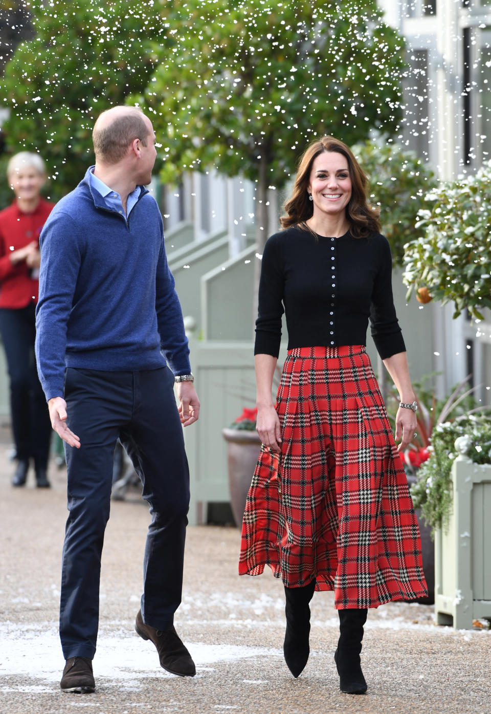 William and Kate at the Christmas party on Tuesday (Getty)