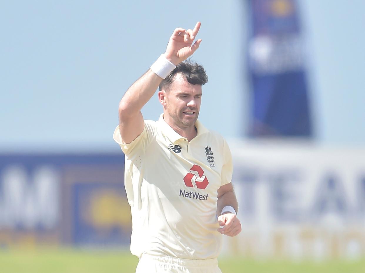 <p>James Anderson took six wickets in Galle</p> (ECB)