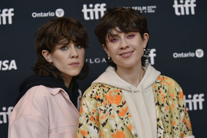 Tegan and Sara attend the Toronto International Film Festival premiere of "High School" in 2022. File Photo by Chris Chew/UPI