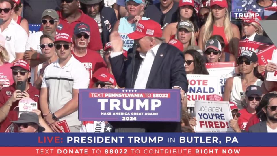 Donald Trump shot at a campaign rally in Pennsylvania