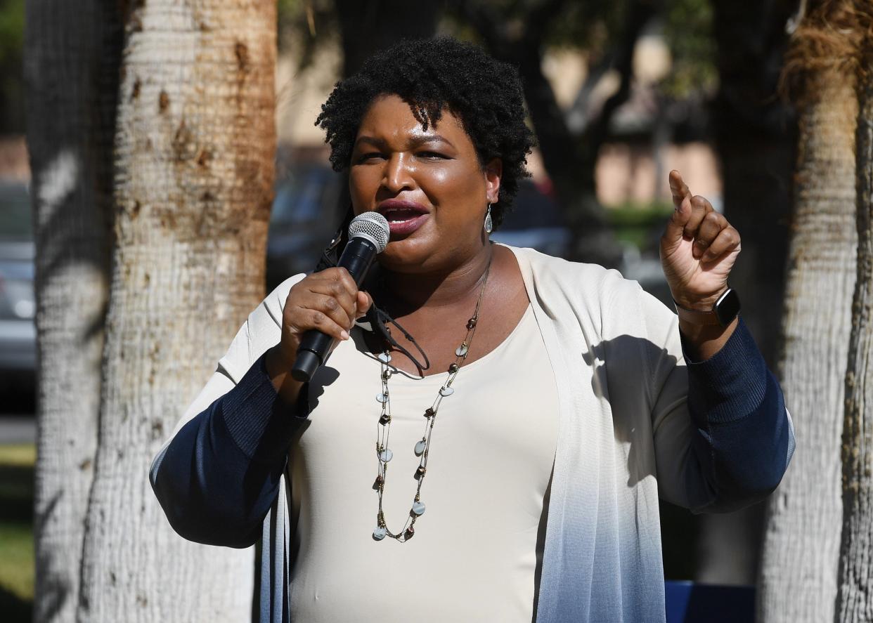 Georgia Democratic voting rights activist Stacey Abrams has been credited with turning out voters in her state that have historically been underrepresented at the polls. (Getty Images)