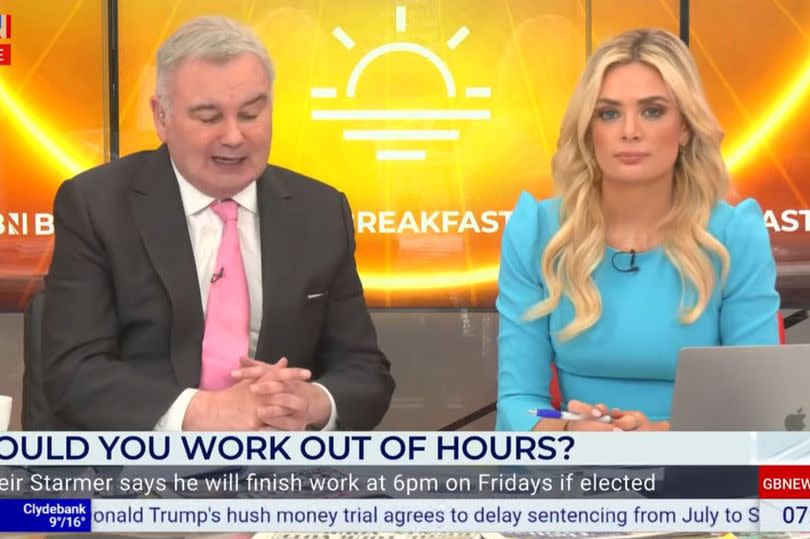 Eamonn Holmes was back on Wednesday presenting with Ellie Costello