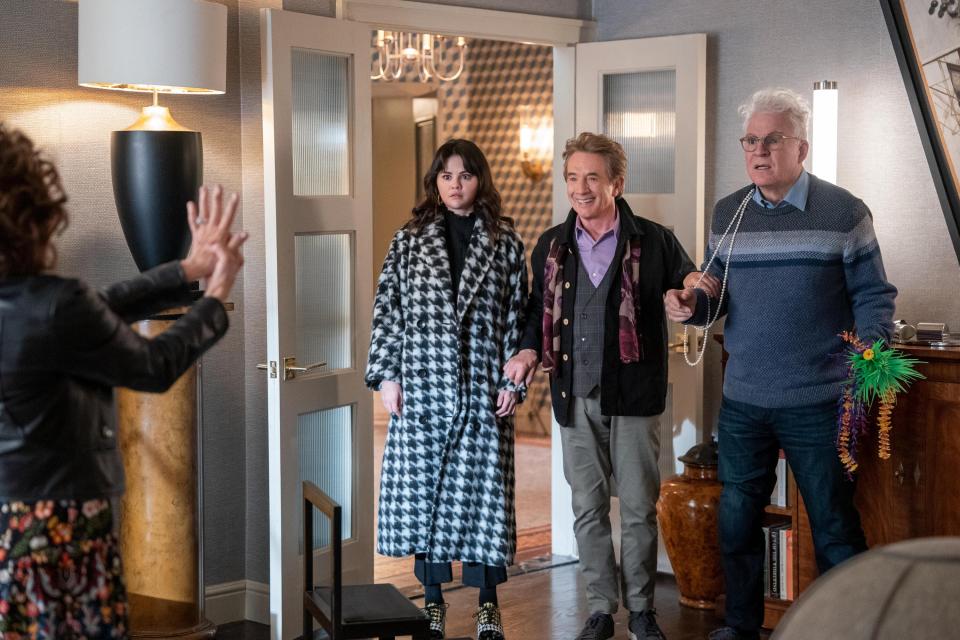 Mabel (Selena Gomez), Oliver (Martin Short) and Charles (Steve Martin) solve another case in "Only Murders in the Building."