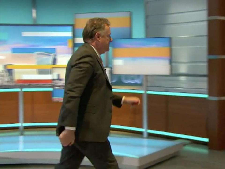 Piers Morgan storms off ‘Good Morning Britain’ in March (ITV)