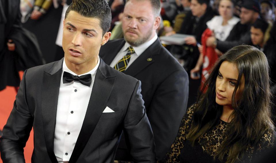 Cristiano Ronaldo y Irina Shayk en una gala