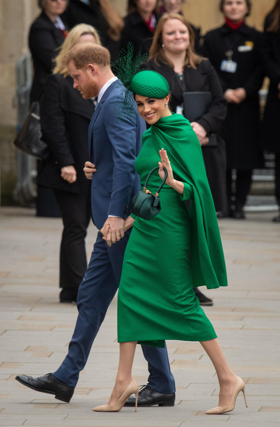 The Duke and Duchess of Sussex arrive at the Commonwealth Service at Westminster Abbey, London on Commonwealth Day. The service is their final official engagement before they quit royal life. PA Photo. Picture date: Monday March 9, 2020. See PA story ROYAL Commonwealth. Photo credit should read: Dominic Lipinski/PA Wire (Photo by Dominic Lipinski/PA Images via Getty Images)