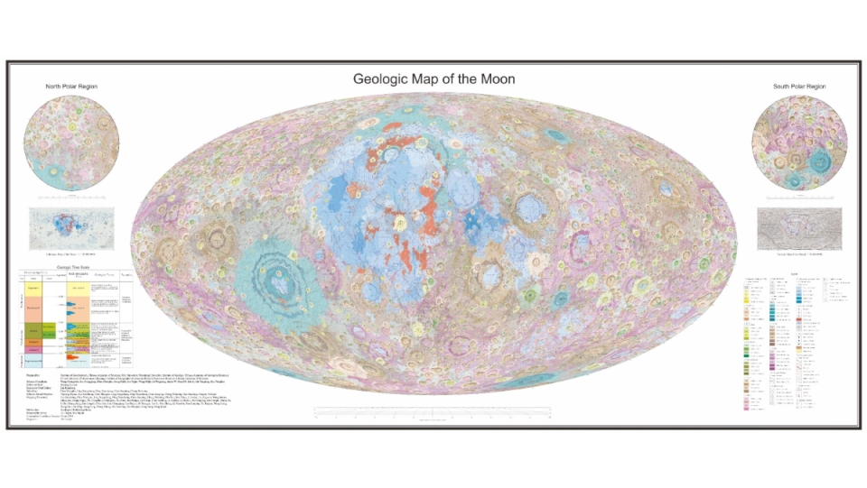 The most detailed and updated map of the surface of the Moon