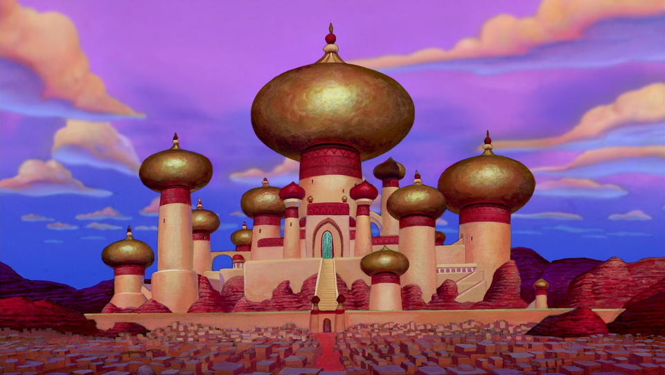 Le palais du sultan dans Aladdin