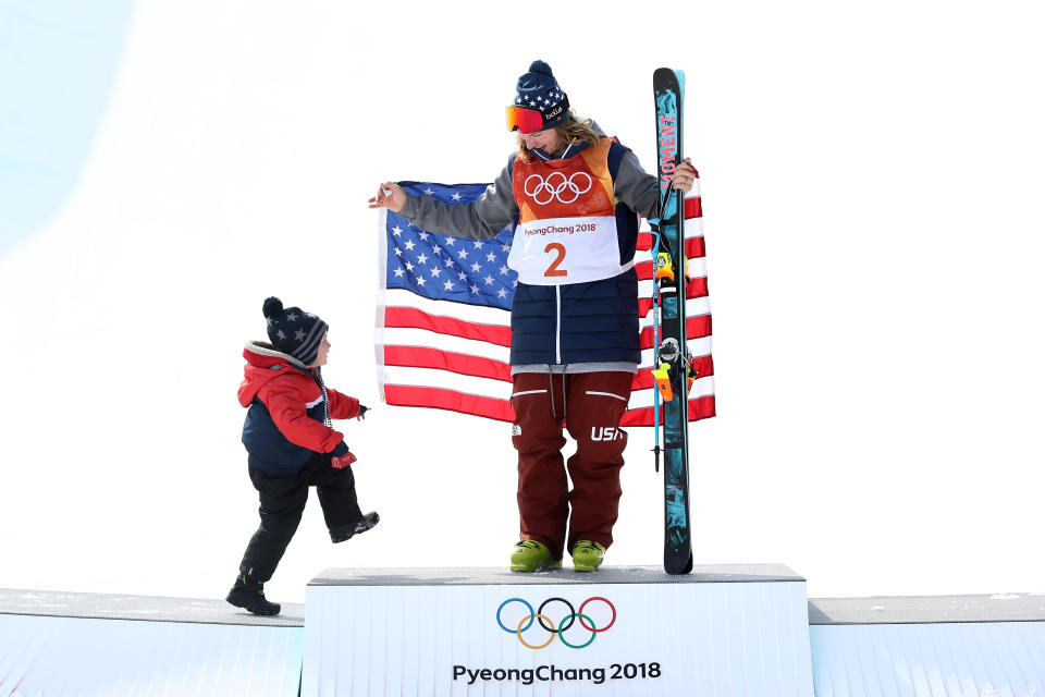 <p>David Wise of the United States celebrates with his family after winning gold in the Freestyle Skiing Men’s Ski Halfpipe Final on day thirteen of the PyeongChang 2018 Winter Olympic Games at Phoenix Snow Park on February 22, 2018 in Pyeongchang-gun, South Korea. (Photo by Cameron Spencer/Getty Images) </p>