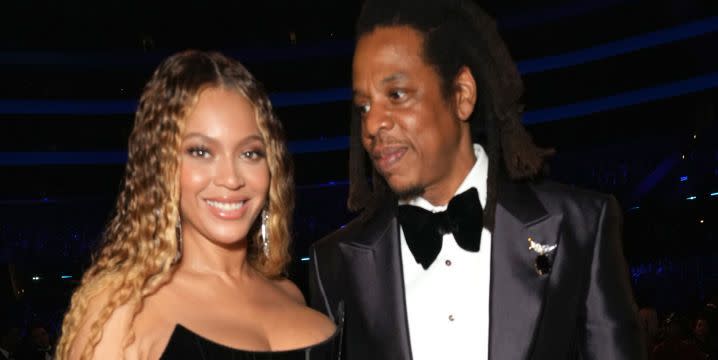 los angeles, california february 05 l r beyoncé and jay z attend the 65th grammy awards at cryptocom arena on february 05, 2023 in los angeles, california photo by kevin mazurgetty images for the recording academy