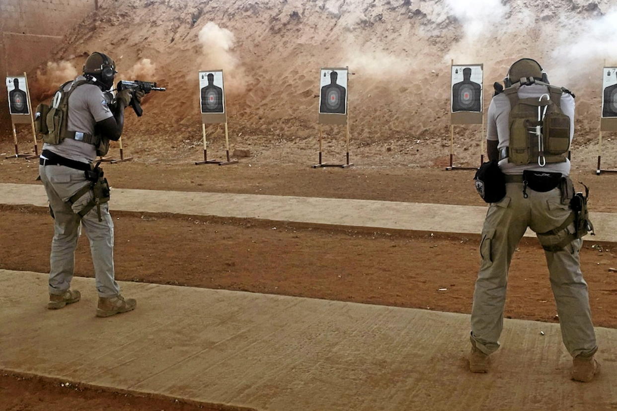 Environ 1 100 soldats venus des États-Unis engagés dans la lutte antiterroriste sont présents au Niger et disposent d'une importante plateforme de drones à Agadez, dans le Nord.  - Credit:Carley Petesch/AP/SIPA / SIPA