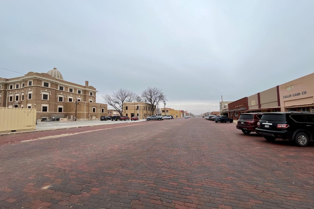 Ash Street in downtown Plainview is pictured Tuesday. This block slated for improvements in phase two of the city's downtown streetscape project.