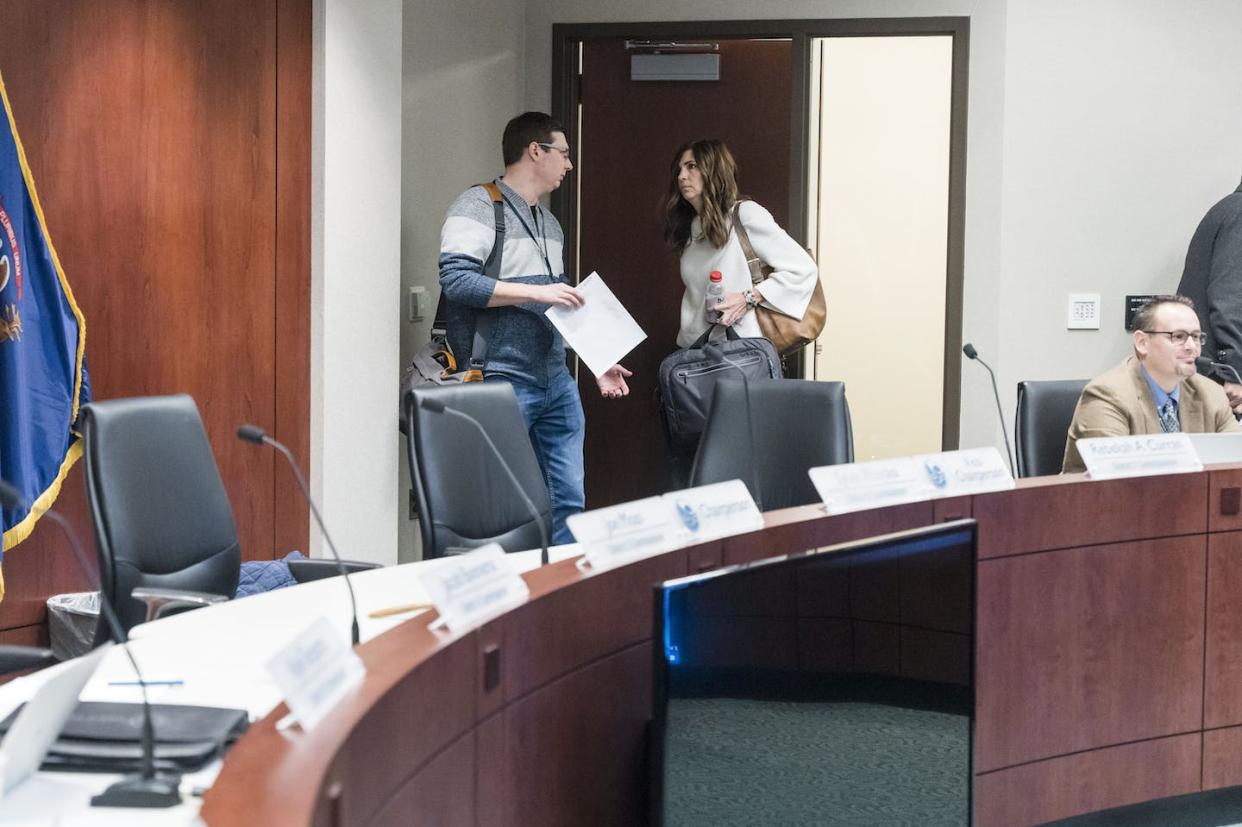 Ottawa County Commissioners Joe Moss, left, and Sylvia Rhodea ran for the positions vowing they would 'thwart tyranny' in the community. <a href="https://www.gettyimages.com/detail/news-photo/ottawa-county-commissioners-joe-moss-left-and-sylvia-rhodea-news-photo/1252065466?adppopup=true" rel="nofollow noopener" target="_blank" data-ylk="slk:Evan Cobb for The Washington Post via Getty Images;elm:context_link;itc:0;sec:content-canvas" class="link ">Evan Cobb for The Washington Post via Getty Images</a>