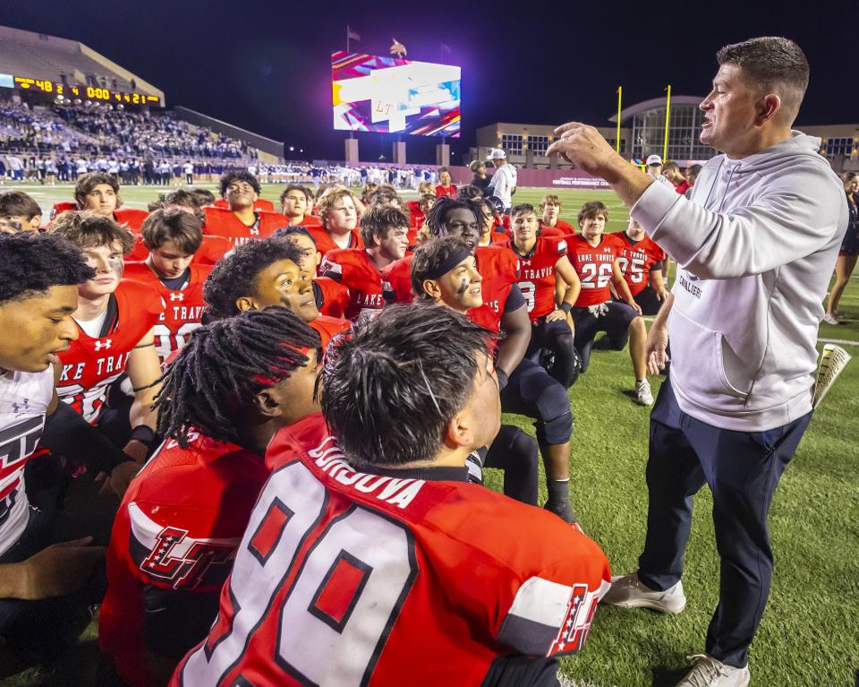 Lake Travis football coach Hank Carter is listed as one of four defendants in a lawsuit against the Lake Travis school district for its handling of an incident last fall where football players stuffed peanuts into the gear of a teammate who suffers from severe peanut allergies. The players were suspended for two games, and the district did not classify the incident as bullying.