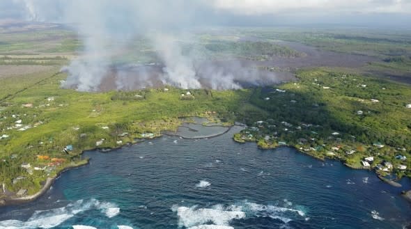 Solidified lava that made a road impassable in Hawai’i Volcanoes National Park has been removed so the road could serve as an emergency evacuation route if needed.