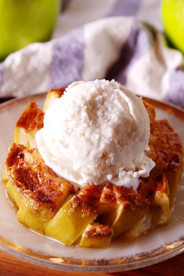 <p>Bloomin' isn't just for onions, so go on and give apples the fun treatment. </p><p><strong>Get the recipe at <a rel="nofollow noopener" href="https://www.delish.com/cooking/recipe-ideas/recipes/a54878/bloomin-apples-recipe/" target="_blank" data-ylk="slk:Delish;elm:context_link;itc:0;sec:content-canvas" class="link ">Delish</a>.</strong><br></p>