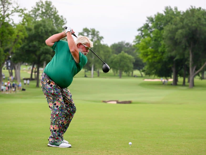 John Daly is one-under-par through three holes. Your co-leader, folks. (Getty Images)