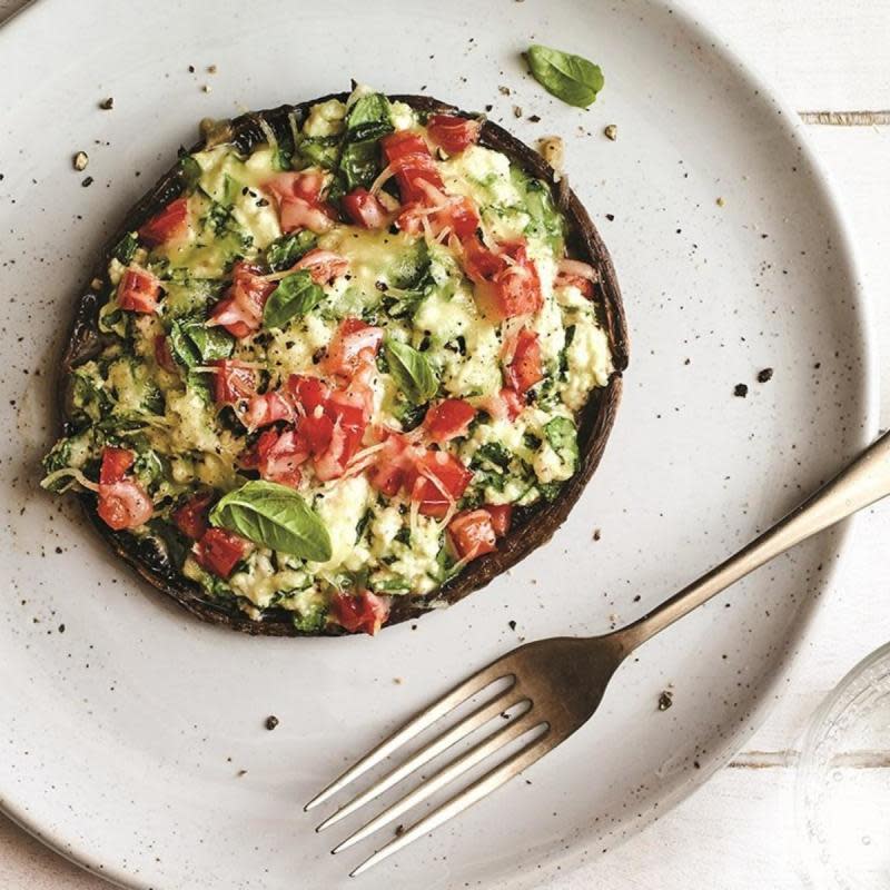 <p>Helene Dujardin</p><p>Portobello mushrooms are a perfect replacement for dishes in which bread is used, like this pizza. Top with low-carb veggies, full-fat ricotta, and grated Parmesan cheese.</p><p><strong>Get The Recipe: </strong><a href="/723333/parade/keto-portobello-mushroom-pizza/" data-ylk="slk:Keto Portobello Mushroom Pizza;elm:context_link;itc:0;sec:content-canvas" class="link "><strong>Keto Portobello Mushroom Pizza</strong></a></p>