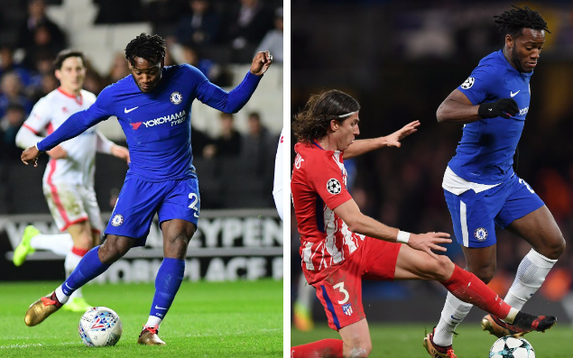 Michy Batshuayi played nine minutes against Atletico Madrid in Champions League on Tuesday night and then faced MK Dons in Checkatrade Trophy 24 hours laters - Getty Images