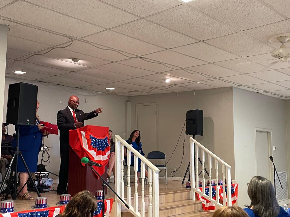 Robert Willis spoke at the Democratic Women's Club of Florida Saturday morning in Rockledge.