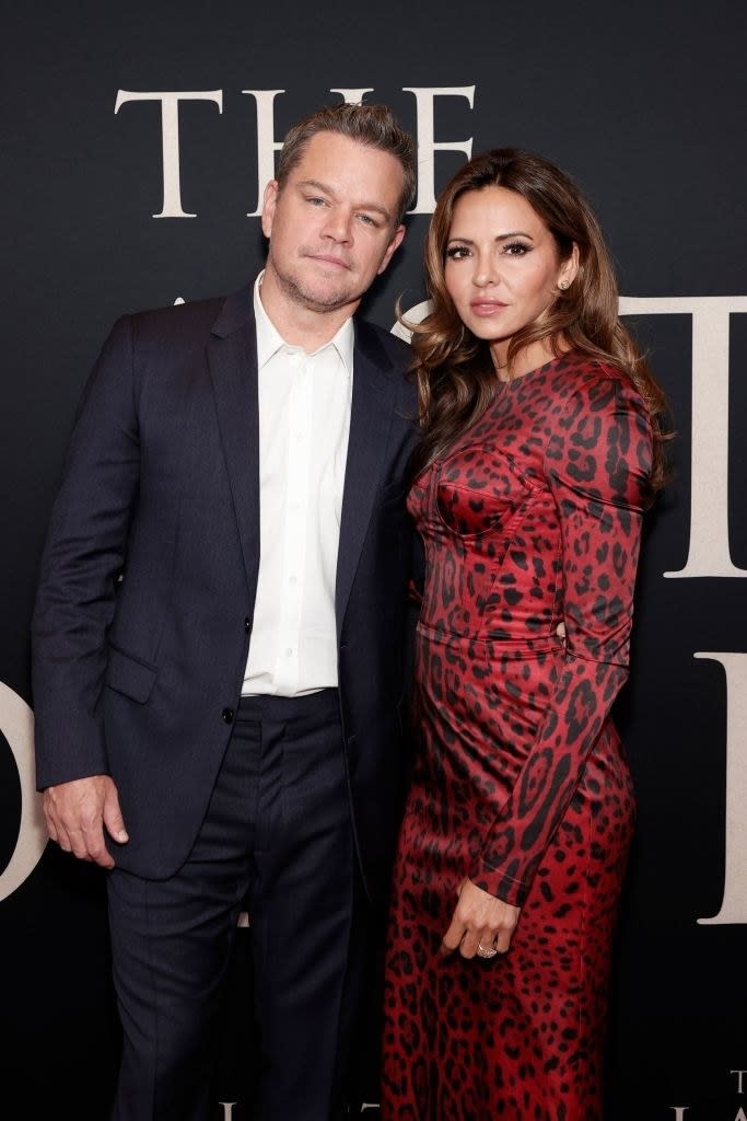 Matt Damon and Luciana Barroso