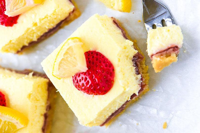 Strawberry Lemon Cream Cheese Bars