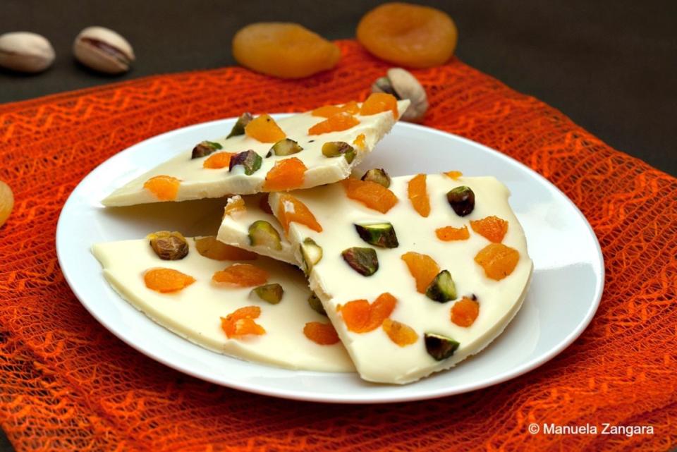 <p>Manu’s Menu</p><p>This bark is quick, easy and just plain delicious!</p><p><strong>Get the recipe: </strong><a href="https://www.manusmenu.com/white-chocolate-apricot-pistachio-bark" rel="nofollow noopener" target="_blank" data-ylk="slk:White Chocolate Apricot Pistachio Bark;elm:context_link;itc:0;sec:content-canvas" class="link "><strong>White Chocolate Apricot Pistachio Bark</strong></a></p>