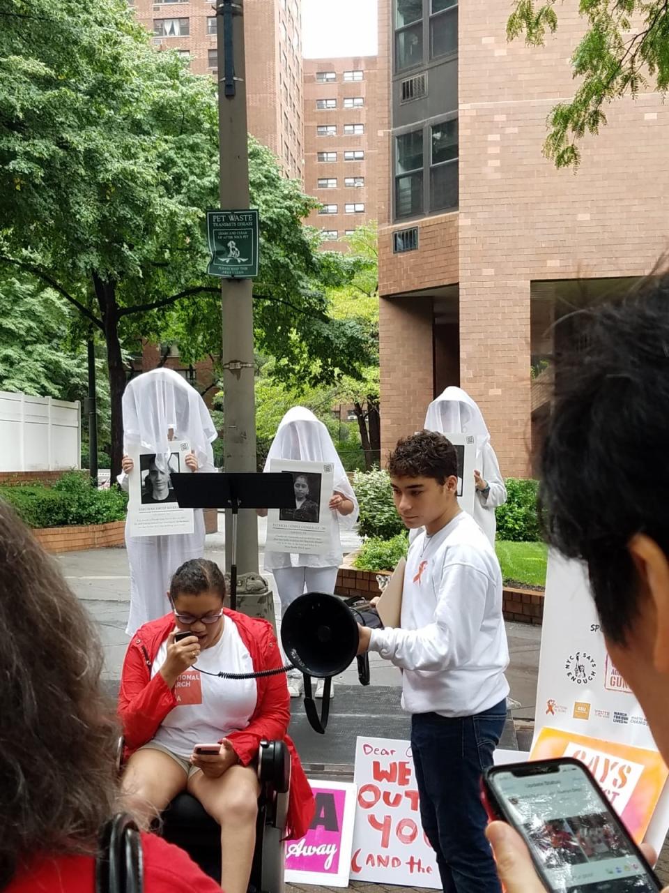 <span class="s1">Daphne Frias, a youth activist who started Box the Ballot and is now helping Future Coalition stage Walkout to Vote in New York City, speaks at a rally she organized for the National March on the NRA in August. (Photo: Daphne Frias)</span>