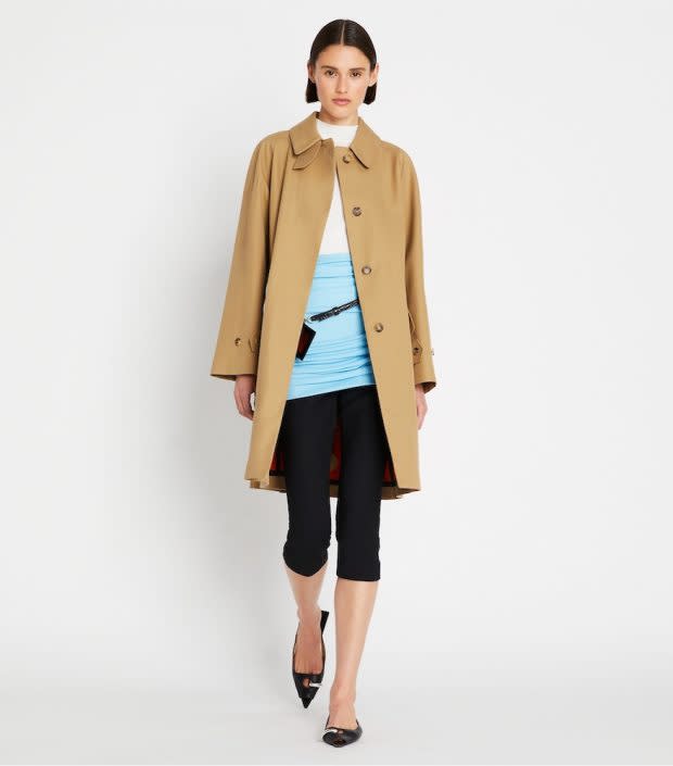 <p>Tory Burch</p><p>If you find the right one, a fall jacket can be an investment piece — something you’ll wear again and again. Case in point: the Tory Burch Technical Bonded Cotton Trench. From the outside, this jacket looks like an elegant version of the classic trench, but you’ll need to look a little harder to understand its true value. The double-face cotton is durable and water-repellant, there’s a hidden back vent, and the jacket is finished with adjustable sleeve straps and horn button closures. </p>