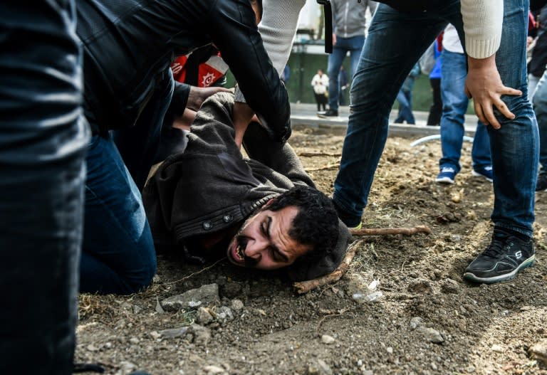 Turkish riot police arrested several demonstrators