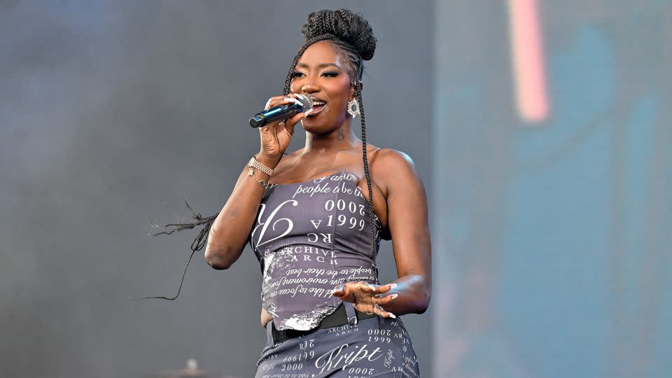Aya Nakamura performing live on stage during festival Les Vieilles Charrues in Carhaix, France on July 14, 2023. - Reynaud Julien/APS-Medias/ABACA/Shutterstock