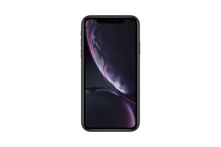 Vue de face de l'iPhone XR.