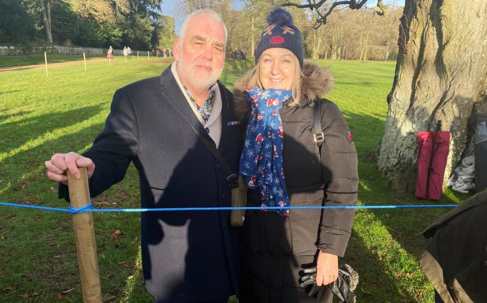 Kevin 62 and Penny Oldfield 61, were among some of the earliest Royals fans to arrive - leaving their hometown of Norwich at 4am and arriving at Sandringham at 6am