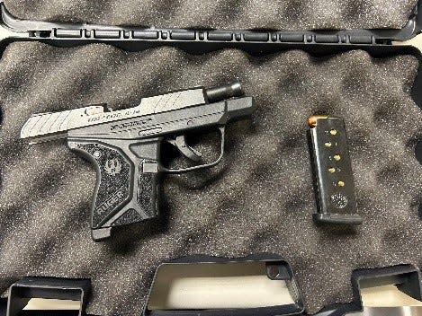 TSA agents at John Glenn Columbus International Airport detected this handgun in a passenger's bag on Feb. 14, 2023.
