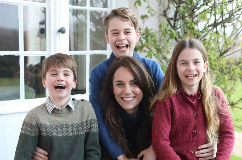 Princess Catherine will attend a ceremony Saturday with her children, her first public appearance since abdominal surgery in January and cancer diagnosis in March. File Photo courtesy of The Royal Family