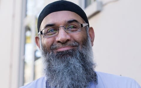 Anjem Choudary outside a probation hostel in north London - Credit: Jeff Gilbert for The Telegraph 