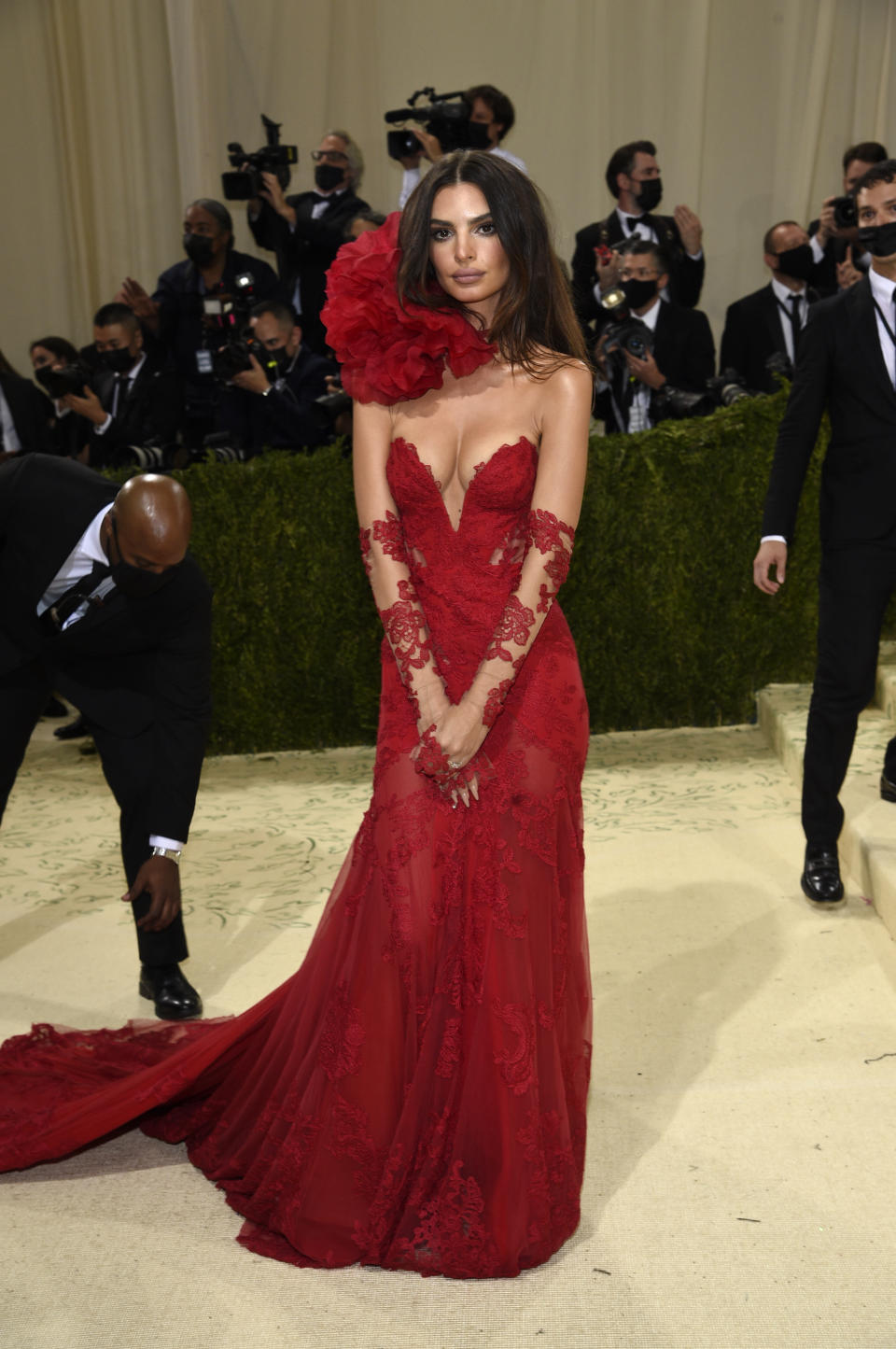 FILE - Emily Ratajkowski attends The Metropolitan Museum of Art's Costume Institute benefit gala celebrating the opening of the "In America: A Lexicon of Fashion" exhibition on Monday, Sept. 13, 2021, in New York. Ratajkowski turns 31 on June 7. (Photo by Evan Agostini/Invision/AP, File)