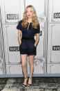 <p>On 19 July, Amanda Seyfried visited Build Studio in New York City wearing a navy-hued playsuit. <em>[Photo: Getty]</em> </p>