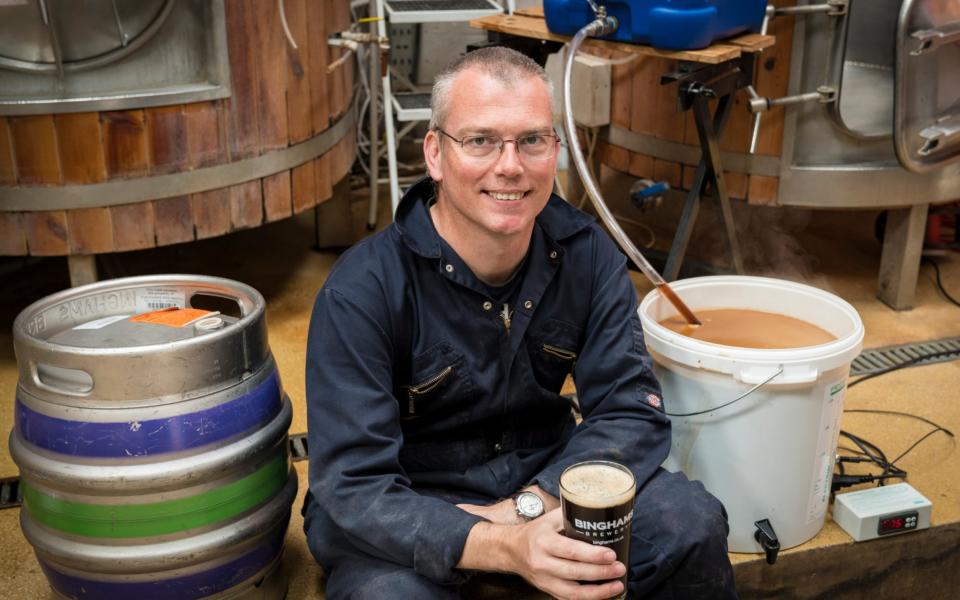 Chris Bingham, the man behind the award winning Binghams Vanilla Stout - Credit: Andrew Crowley/The Telegraph