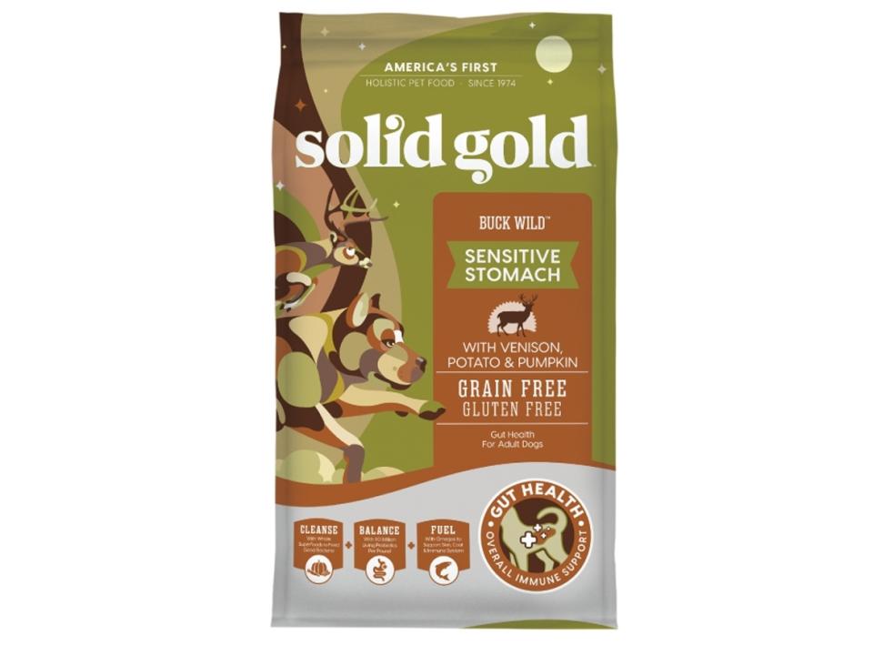 【Solid Gold 素力高（速利高）】飢腸轆轆 腸道敏感 全齡犬寵糧4lb，原價1300元，特價1040元，領券再折。（圖取自Yahoo購物中心）