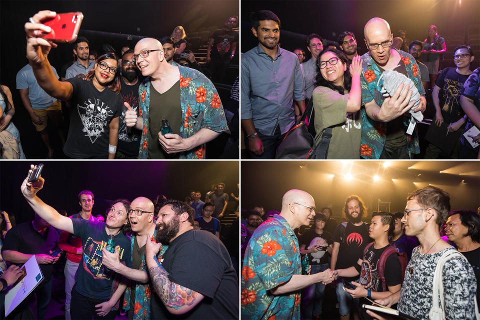 Townsend mingling with his fans after the show. (PHOTOS: LAMC Productions)