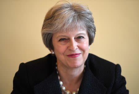 Britain's Prime Minister Theresa May visits Belleek Pottery, in St Belleek, Fermanagh, Northern Ireland, July 19, 2018. REUTERS/Clodagh Kilcoyne/Pool