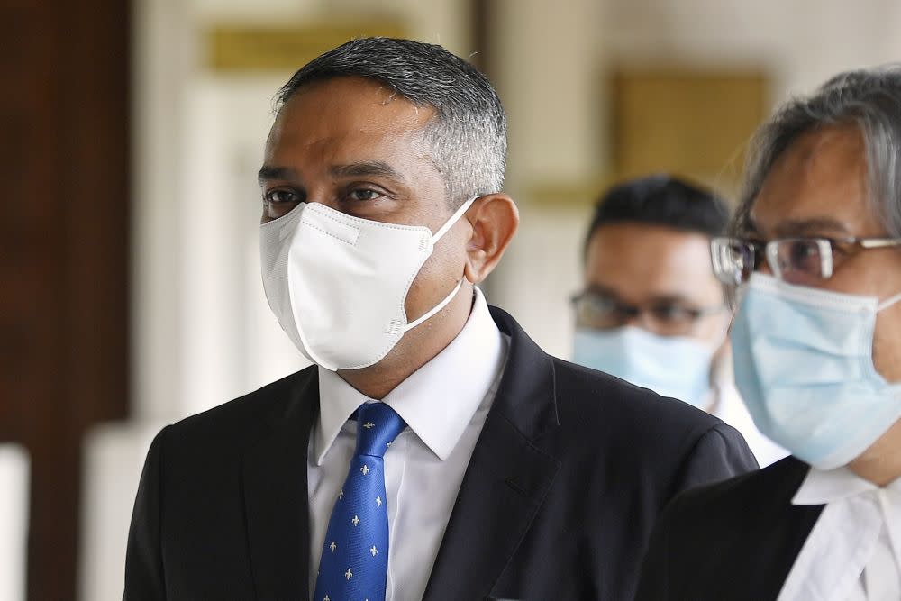 Lawyer Datuk Mohd Hafarizam Harun is pictured at the Kuala Lumpur High Court August 3, 2020. — Picture by Ahmad Zamzahuri